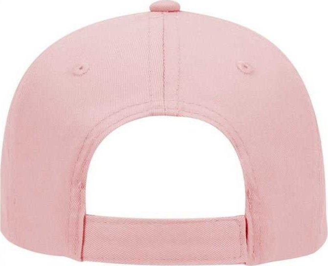 OTTO 19-536 Cotton Twill Low Profile Pro Style Cap with 6 Embroidered Eyelets - Pink - HIT a Double - 1