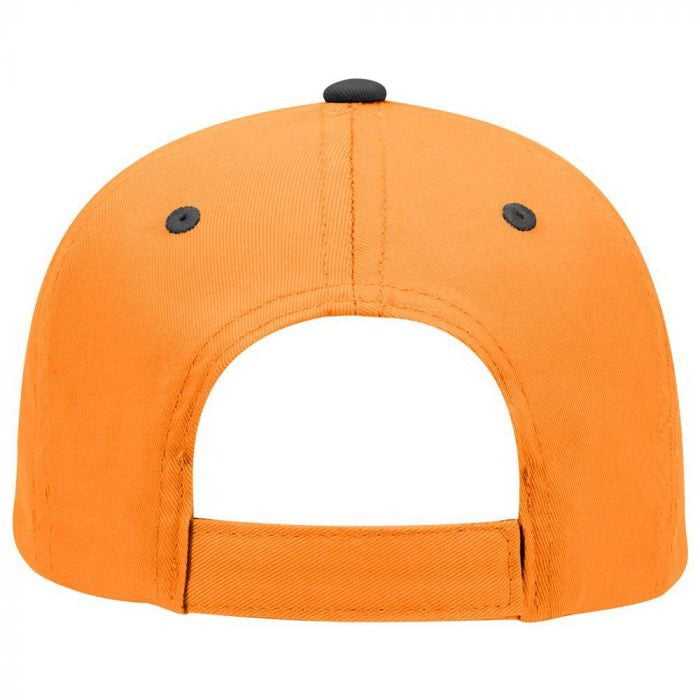 OTTO 19-536 Cotton Twill Low Profile Pro Style Cap with 6 Embroidered Eyelets - Black Orange Orange - HIT a Double - 2