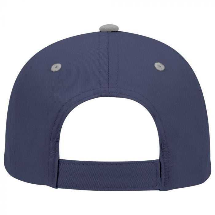 OTTO 19-536 Cotton Twill Low Profile Pro Style Cap with 6 Embroidered Eyelets - Gray Navy Navy - HIT a Double - 2