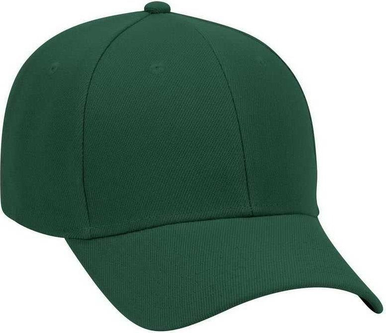 OTTO 19-609 Alternative Wool Blend Low Profile Pro Style Cap - Dark Green - HIT a Double - 1