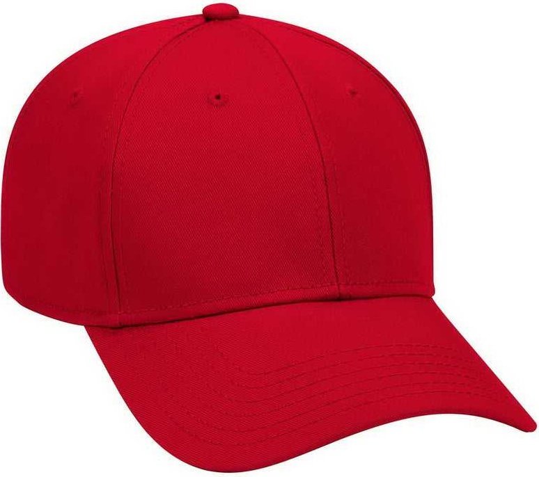 OTTO 19-768 Superior Cotton Twill Low Profile Pro Style Cap - Red - HIT a Double - 1