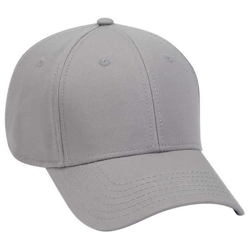 OTTO 19-768 Superior Cotton Twill Low Profile Pro Style Cap - Gray - HIT a Double - 1