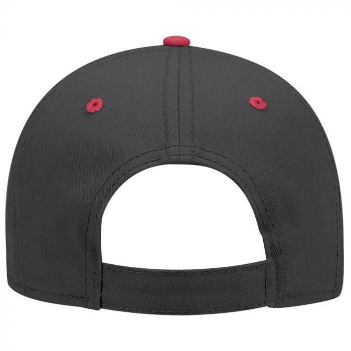 OTTO 19-768 Superior Cotton Twill Low Profile Pro Style Cap - Red Black Black - HIT a Double - 2