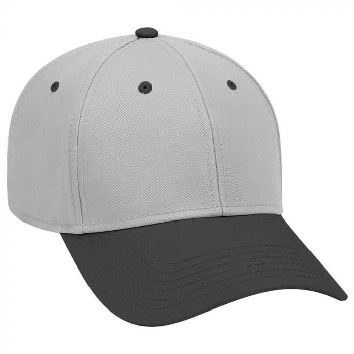 OTTO 19-768 Superior Cotton Twill Low Profile Pro Style Cap - Black Gray Gray - HIT a Double - 1