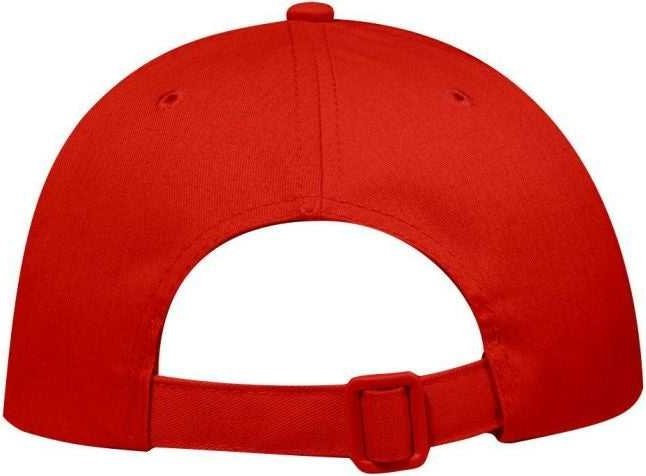 OTTO 24-032 Brushed Cotton Twill Soft Visor Low Profile Pro Style Seamed Front Panel Cap - Red - HIT a Double - 2