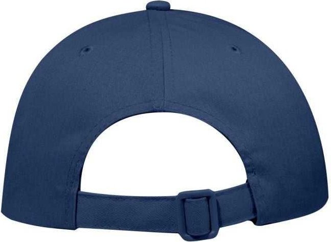 OTTO 24-032 Brushed Cotton Twill Soft Visor Low Profile Pro Style Seamed Front Panel Cap - Navy - HIT a Double - 2