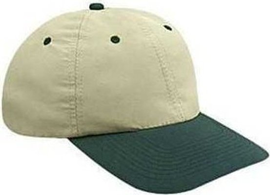 OTTO 24-106 Polyester Microfiber Soft Visor Low Profile Pro Style Cap with 6 Embroidered Eyelets - Dark Green Khaki - HIT a Double - 1