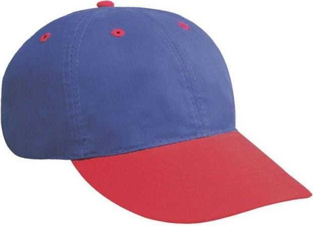 OTTO 25-023 Brushed Cotton Twill Sport Low Profile Pro Style Cap - Red Royal - HIT a Double - 1