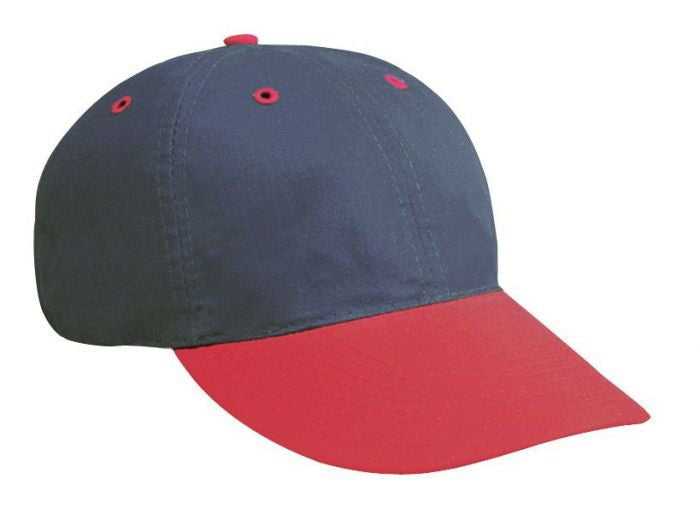 OTTO 25-023 Brushed Cotton Twill Sport Low Profile Pro Style Cap - Red Navy - HIT a Double - 1