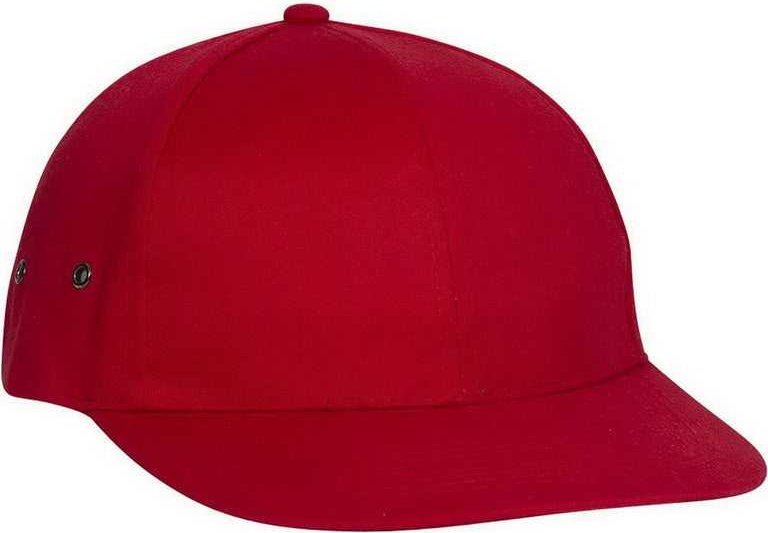 OTTO 26-030 6 Panel Low Profile Baseball Cap - Red - HIT a Double - 1