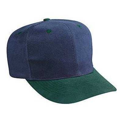 OTTO 27-008 Brushed Bull Denim Pro Style Cap with Fabric Adjustable Strap - Dark Green Navy - HIT a Double - 1