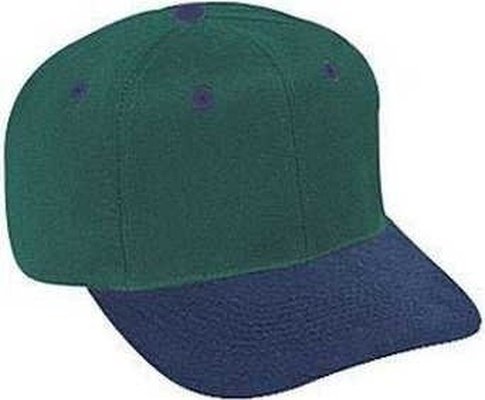 OTTO 27-015 Brushed Cotton Twill Pro Style Structured Firm Front Panel Cap - Navy Dark Green - HIT a Double - 1