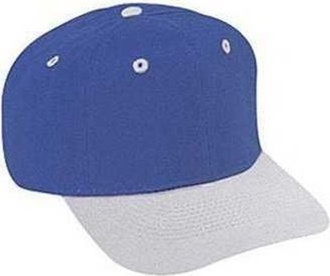 OTTO 27-015 Brushed Cotton Twill Pro Style Structured Firm Front Panel Cap - Gray Royal - HIT a Double - 1