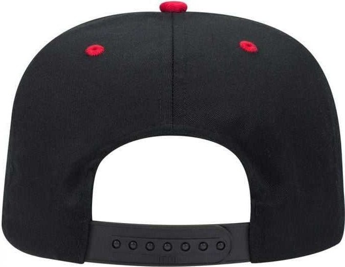 OTTO 27-079 Twill 8 Rows Stitching Pro Style Cap - Red Black - HIT a Double - 2
