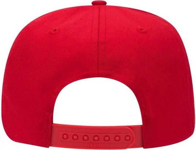 OTTO 27-079 Twill 8 Rows Stitching Pro Style Cap - Red - HIT a Double - 2