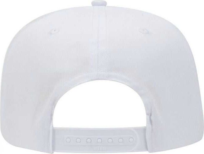 OTTO 27-079 Twill 8 Rows Stitching Pro Style Cap - White - HIT a Double - 2