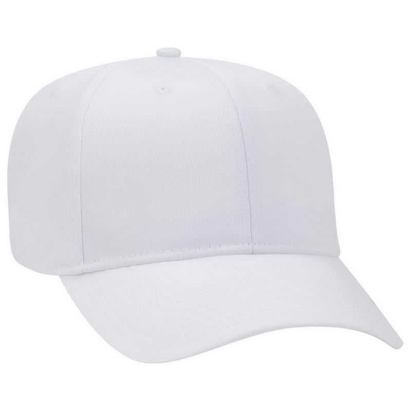 OTTO 27-079 Twill 8 Rows Stitching Pro Style Cap - White - HIT a Double - 1