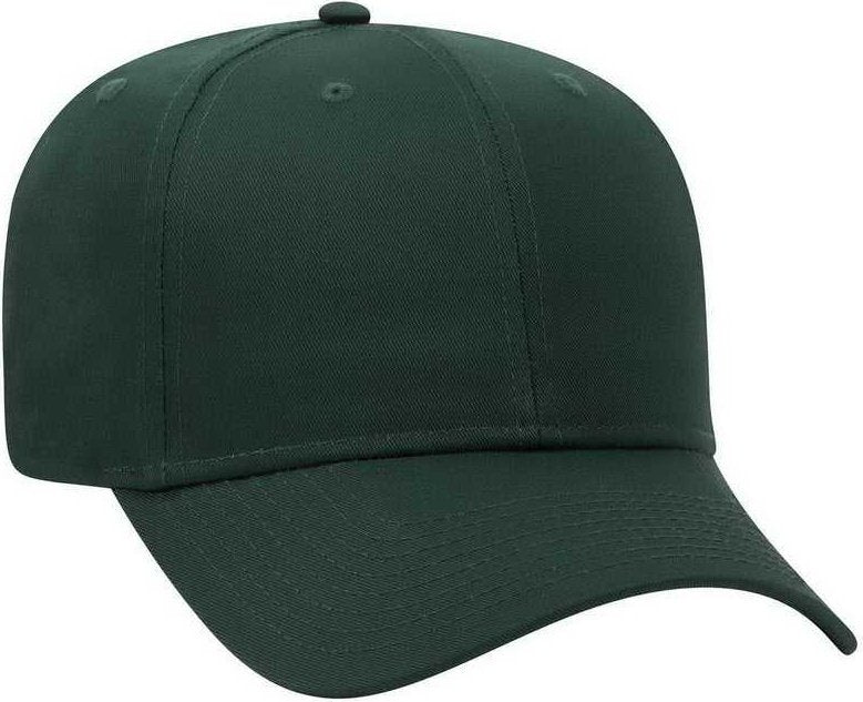 OTTO 27-079 Twill 8 Rows Stitching Pro Style Cap - Dark Green - HIT a Double - 1