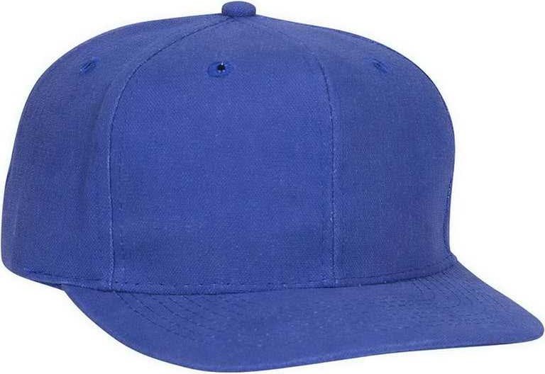 OTTO 27-186 Washed Brushed Heavy Cotton Canvas Pro Style Seamed Front Panel with Full Buckram Cap - Royal - HIT a Double - 1
