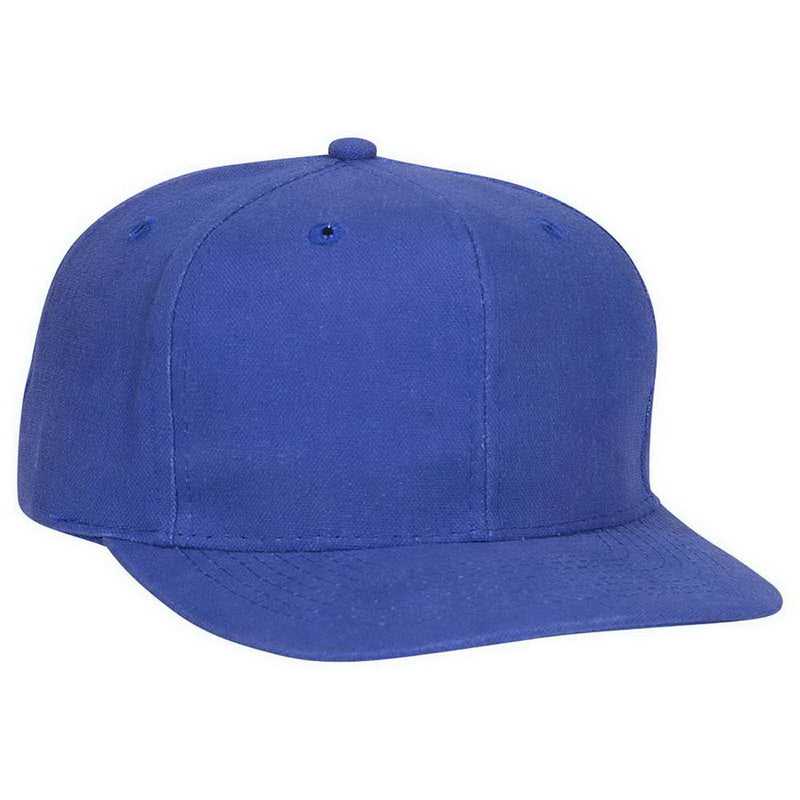 OTTO 27-186 Washed Brushed Heavy Cotton Canvas Pro Style Seamed Front Panel with Full Buckram Cap - Royal - HIT a Double - 1