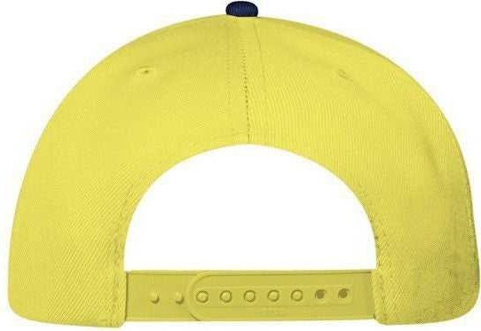 OTTO 27-211 Wool Blend Pro Style Cap with 6 Embroidered Eyelets - Navy Yellow - HIT a Double - 2