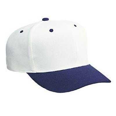 OTTO 27-303 Wool Blend Grey Undervisor Pro Style Cap - Navy White - HIT a Double - 1
