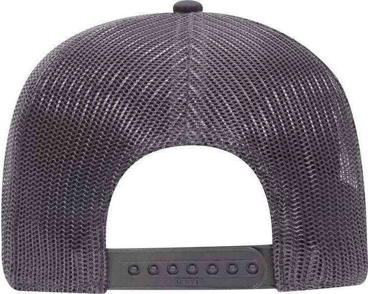 OTTO 30-287 Cotton Twill Pro Style Mesh Back Cap with Fabric Adjustable Hook - Charcoal Gray - HIT a Double - 2