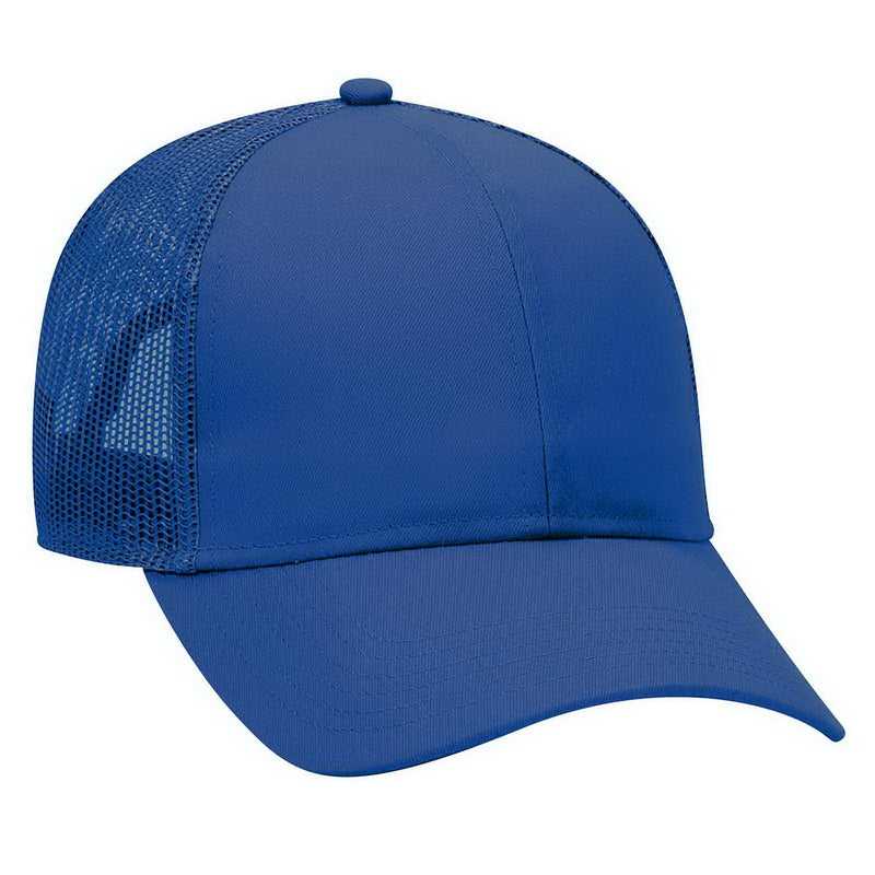 OTTO 30-287 Cotton Twill Pro Style Mesh Back Cap with Fabric Adjustable Hook - Royal - HIT a Double - 1