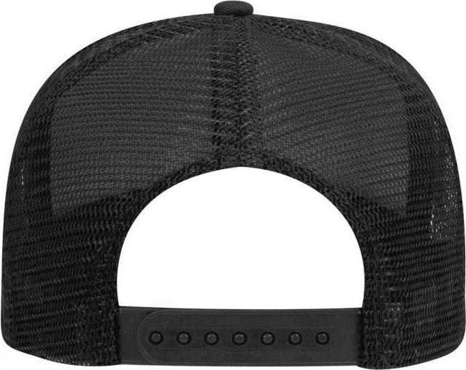 OTTO 30-287 Cotton Twill Pro Style Mesh Back Cap with Fabric Adjustable Hook - Black - HIT a Double - 2