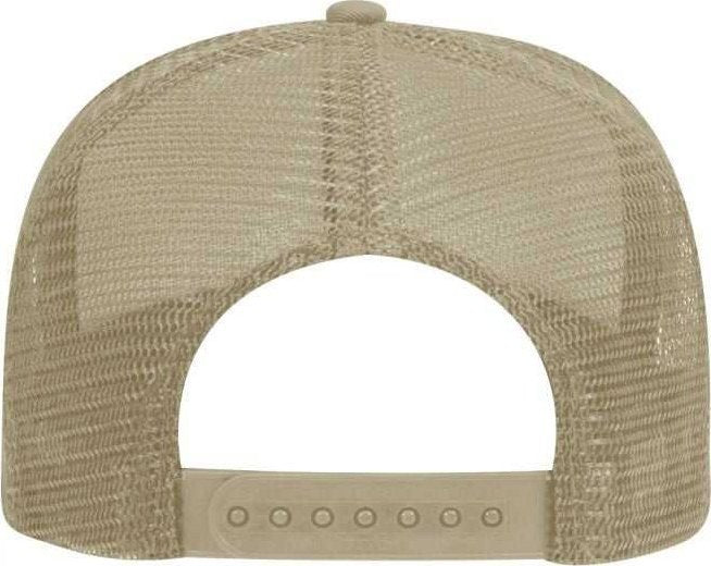 OTTO 30-287 Cotton Twill Pro Style Mesh Back Cap with Fabric Adjustable Hook - Khaki - HIT a Double - 2
