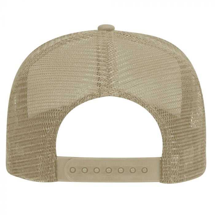 OTTO 30-287 Cotton Twill Pro Style Mesh Back Cap with Fabric Adjustable Hook - Khaki - HIT a Double - 1