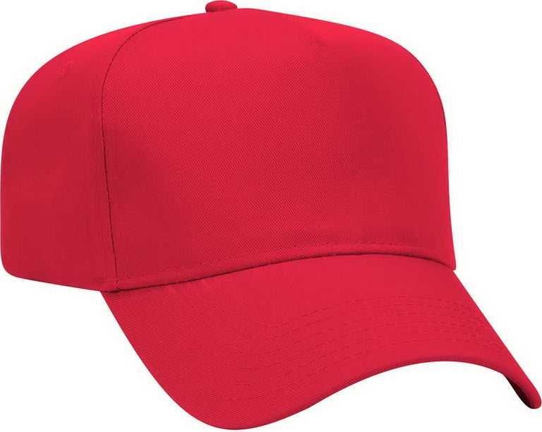OTTO 31-069 Twill 5 Panel Pro Style Cap - Red - HIT a Double - 1