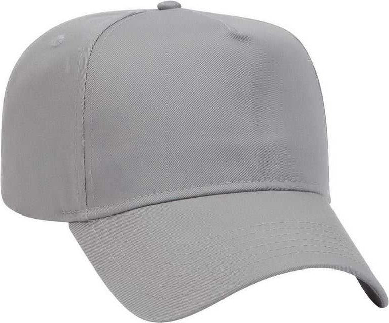 OTTO 31-069 Twill 5 Panel Pro Style Cap - Gray - HIT a Double - 1