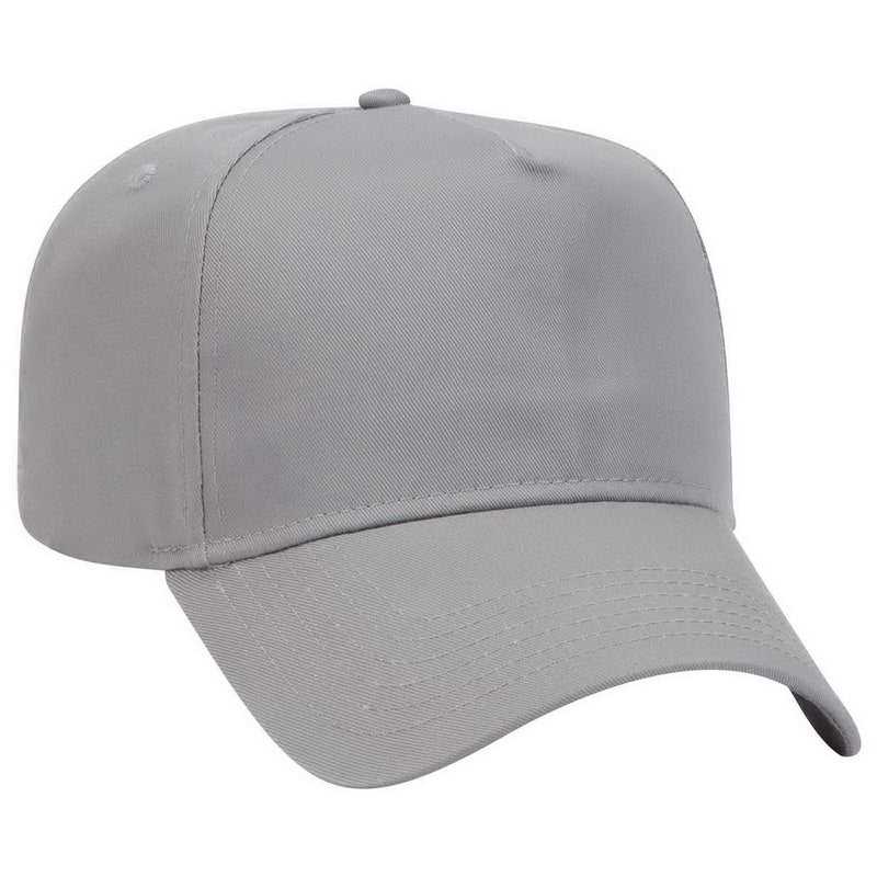 OTTO 31-069 Twill 5 Panel Pro Style Cap - Gray - HIT a Double - 1