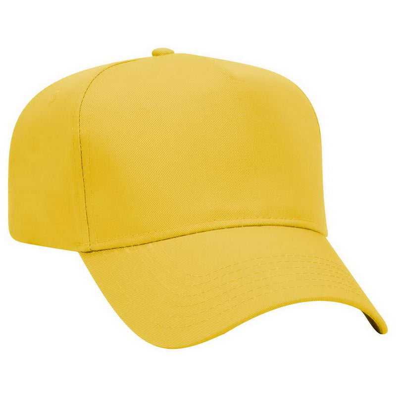OTTO 31-069 Twill 5 Panel Pro Style Cap - Yellow - HIT a Double - 1