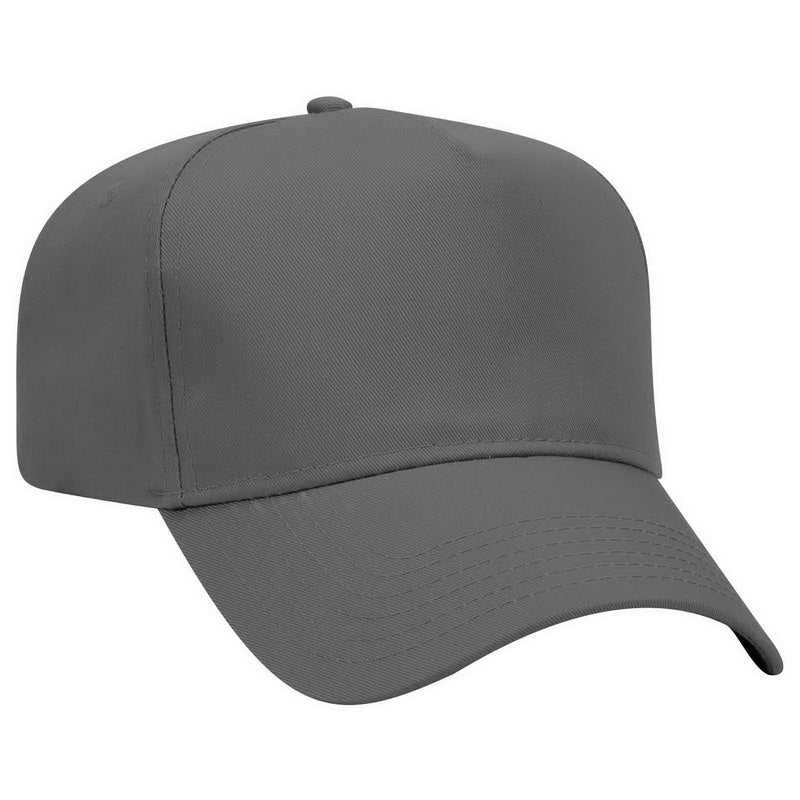 OTTO 31-069 Twill 5 Panel Pro Style Cap - Charcoal Gray - HIT a Double - 1