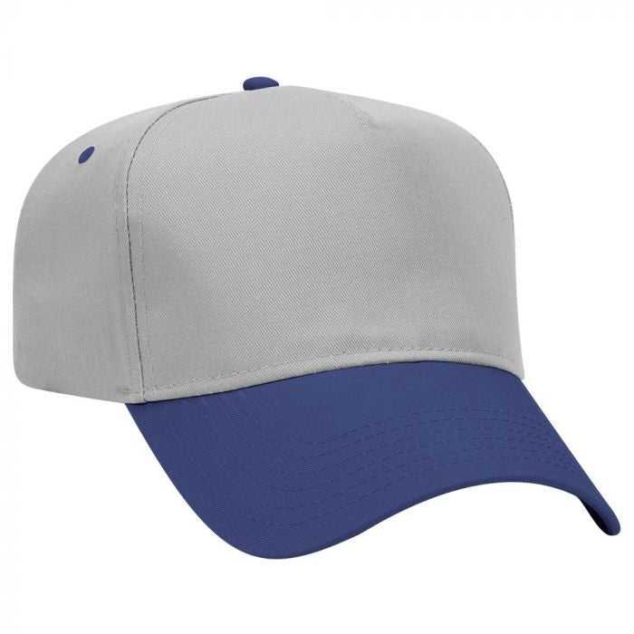 OTTO 31-069 Twill 5 Panel Pro Style Cap - Royal Gray - HIT a Double - 1