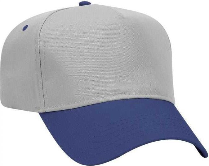 OTTO 31-069 Twill 5 Panel Pro Style Cap - Royal Gray - HIT a Double - 1