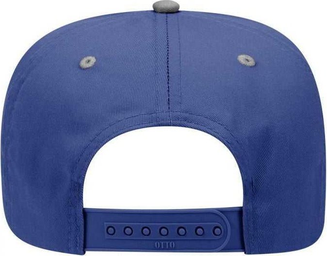 OTTO 31-069 Twill 5 Panel Pro Style Cap - Gray Royal - HIT a Double - 2