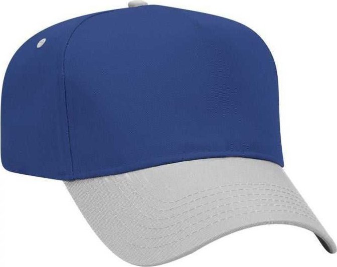 OTTO 31-069 Twill 5 Panel Pro Style Cap - Gray Royal - HIT a Double - 1