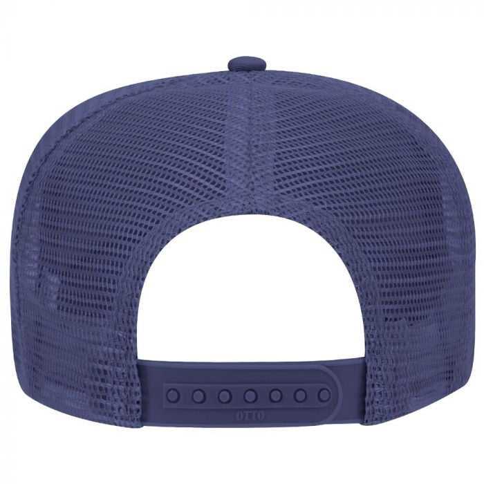 OTTO 32-1104 Promo Cotton Blend Twill 5 Panel Pro Style Mesh Back Trucker Hat - Navy - HIT a Double - 2