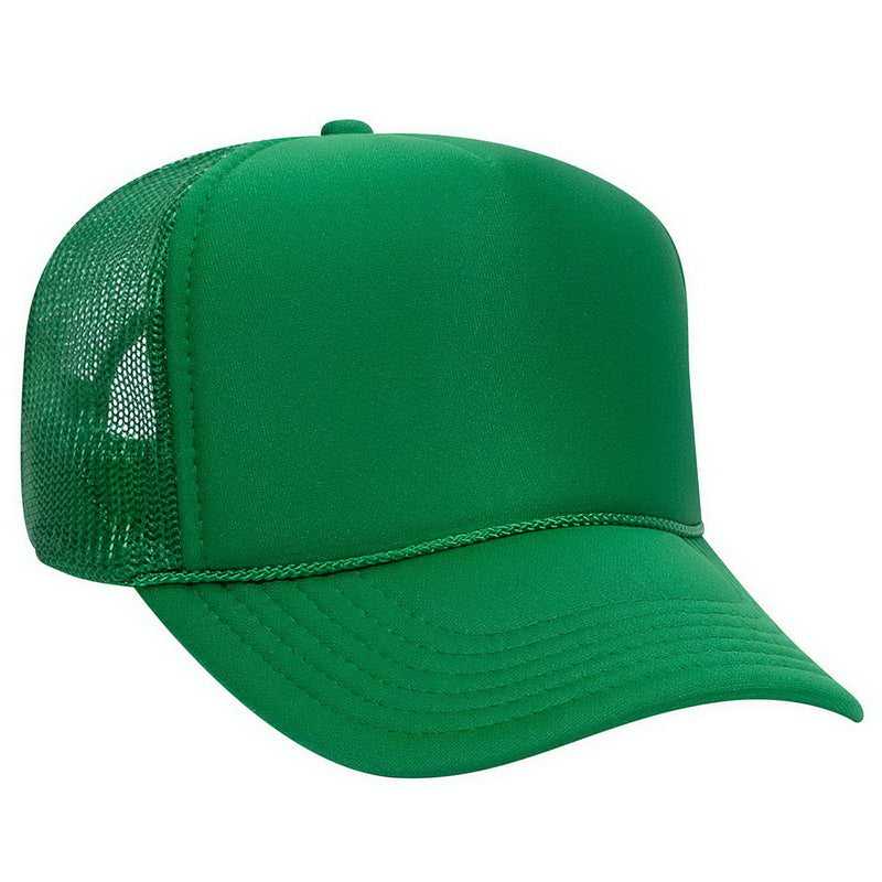 OTTO 32-467 Polyester Foam Front 5 Panel Pro Style Mesh Back Cap - Kelly - HIT a Double - 1