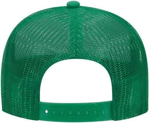 OTTO 32-467 Polyester Foam Front 5 Panel Pro Style Mesh Back Cap - Kelly - HIT a Double - 2