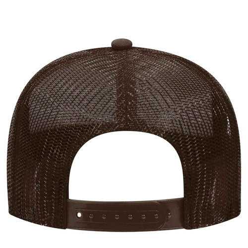OTTO 32-467 Polyester Foam Front 5 Panel Pro Style Mesh Back Cap - Brown - HIT a Double - 2