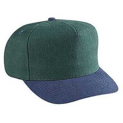 OTTO 34-183 Washed Brushed Heavy Cotton Canvas Low Crown Golf Style Cap - Navy Dark Green - HIT a Double - 1