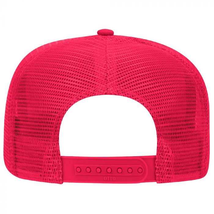 OTTO 39-071 Cotton Twill High Crown Golf Style Mesh Back Structured Firm Front Panel Cap - Red - HIT a Double - 1