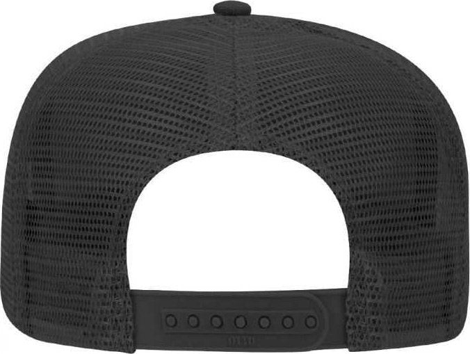 OTTO 39-071 Cotton Twill High Crown Golf Style Mesh Back Structured Firm Front Panel Cap - Black - HIT a Double - 2