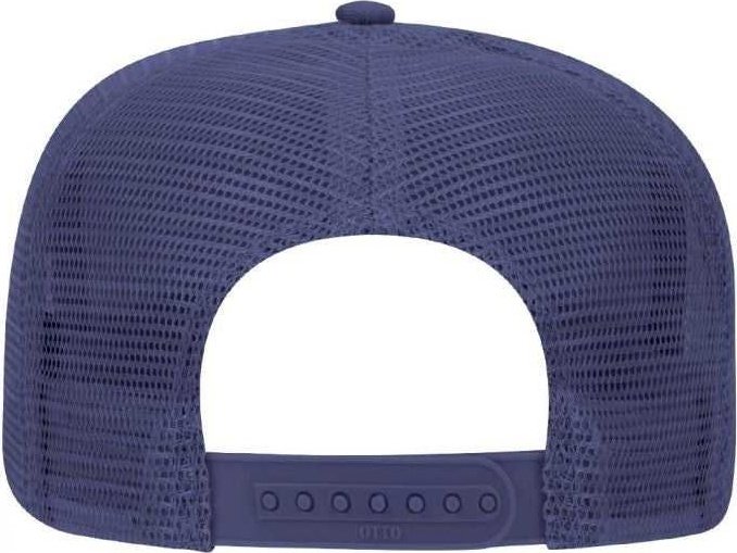 OTTO 39-071 Cotton Twill High Crown Golf Style Mesh Back Structured Firm Front Panel Cap - Navy - HIT a Double - 2
