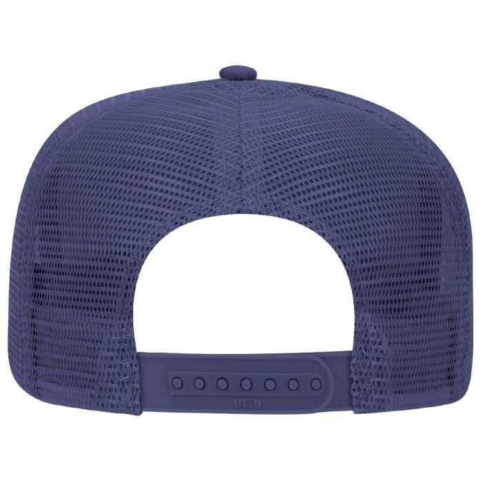 OTTO 39-071 Cotton Twill High Crown Golf Style Mesh Back Structured Firm Front Panel Cap - Navy - HIT a Double - 1