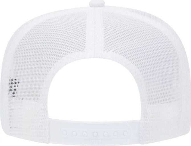 OTTO 39-071 Cotton Twill High Crown Golf Style Mesh Back Structured Firm Front Panel Cap - White - HIT a Double - 2